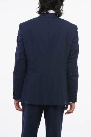 CC COLLECTION Virgin Wool Blend Notch Lapel 3 Piece Waistcoat Suit