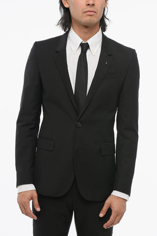 CC COLLECTION Einreihiger Blazer aus Wolle mit Pattentaschen