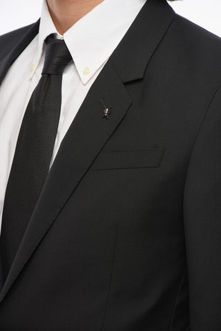 CC COLLECTION Einreihiger Blazer aus Wolle mit Pattentaschen