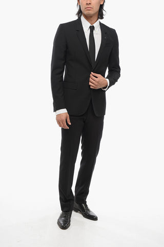 CC COLLECTION Einreihiger Blazer aus Wolle mit Pattentaschen