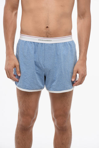 Stretch Cotton Boxer with Logoed Waistband