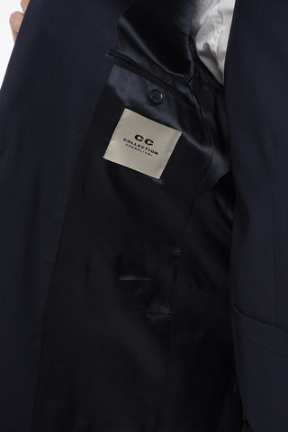 CC COLLECTION Virgin Wool Side Vents Notch Lapel 3 Piece Waistcoat Suit