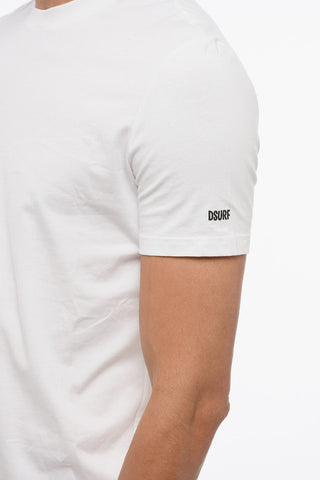 T-Shirt a Maniche Corte in Misto Cotone