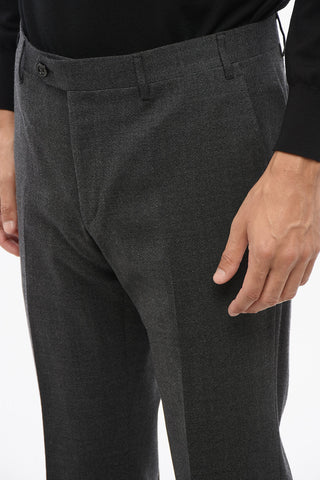 Virgin Wool Suit with Micro Poins Motif