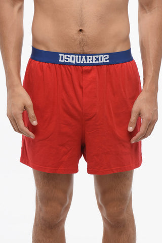 Boxer in Cotone Stretch con Elastico Logato
