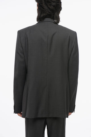 Virgin Wool Suit with Micro Poins Motif