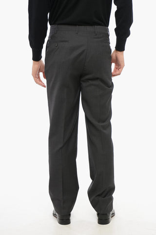 Virgin Wool Suit with Micro Poins Motif
