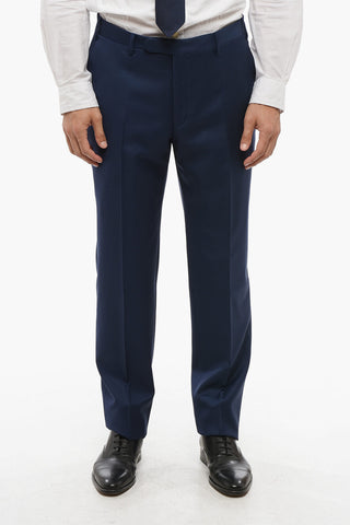 CC COLLECTION Virgin Wool Three-Piece Suit with Waistcoat, Two Vents and Notched Lapel