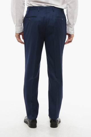 CC COLLECTION Virgin Wool Three-Piece Suit with Waistcoat, Two Vents and Notched Lapel