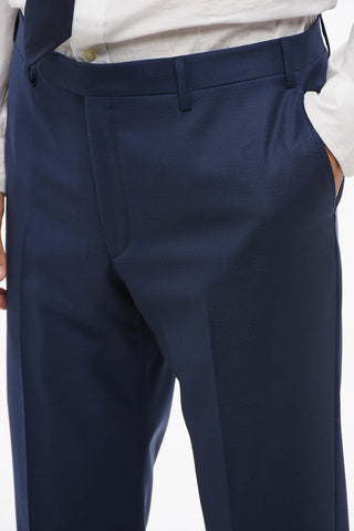 CC COLLECTION Virgin Wool Three-Piece Suit with Waistcoat, Two Vents and Notched Lapel