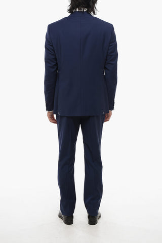 CC COLLECTION Virgin Wool Side Vents Notch Lapel 2-Button Suit