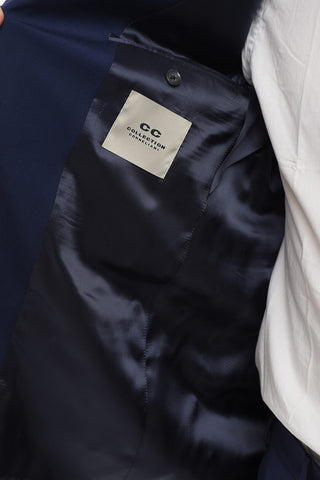 CC COLLECTION Virgin Wool Side Vents Notch Lapel 2-Button Suit