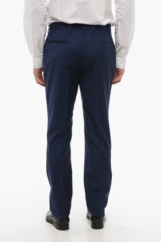 CC COLLECTION Virgin Wool Side Vents Notch Lapel 2-Button Suit
