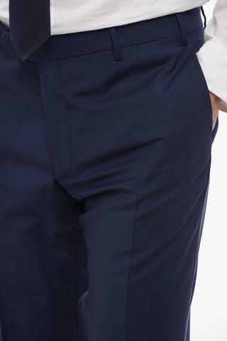 CC COLLECTION Virgin Wool Side Vents Notch Lapel 2-Button Suit