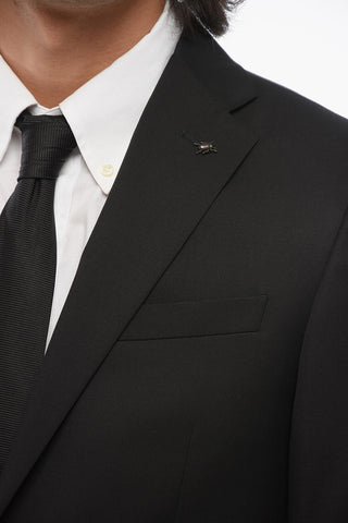 CC COLLECTION Wool Single Breasted Blazer With Flap Pockets