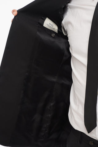 CC COLLECTION Wool Single Breasted Blazer With Flap Pockets