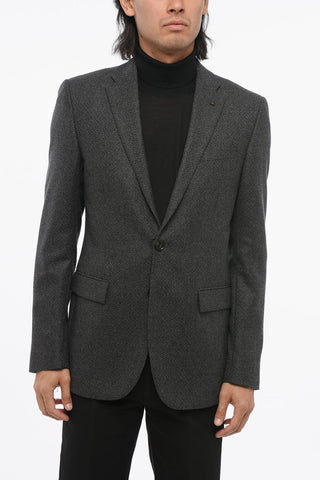 CC COLLECTION Blazer In Lana Monopetto Con Tasche Ad Aletta