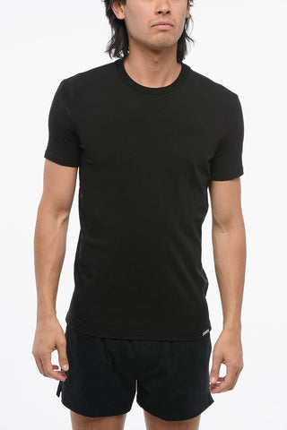 Cotton Blend Crew Neck T-Shirt
