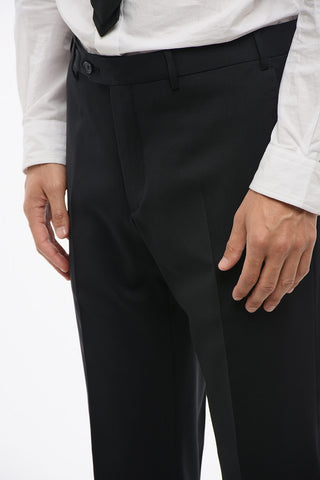 CC COLLECTION Virgin Wool Side Vents Flat Front Pants 2-Button Suit