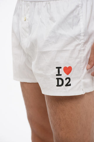 Popeline I LOVE D2 Boxer with Elastic Waistband