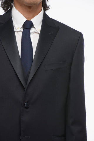 CC COLLECTION Abito 3 Pezzi con Gilet in Lana Vergine Due Spacchi Revers a Lancia con Passanti