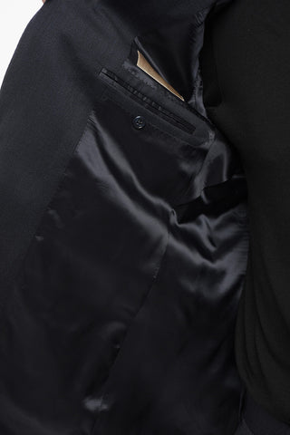 Virgin Wool Suit with Micro Poins Motif