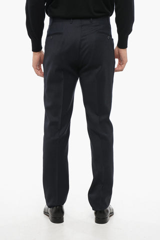 Virgin Wool Suit with Micro Poins Motif