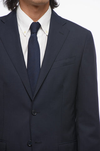 CC COLELCTION District Check Virgin Wool Side Vents 2-Button Suit