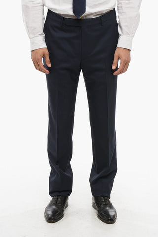 CC COLELCTION District Check Virgin Wool Side Vents 2-Button Suit