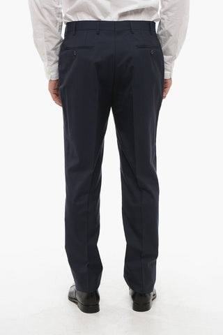 CC COLELCTION District Check Virgin Wool Side Vents 2-Button Suit