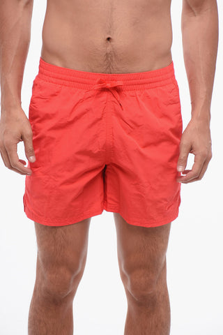 Solid Boxer Swim Shorts with 3 Pockets