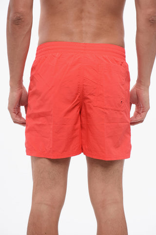 Solid Boxer Swim Shorts with 3 Pockets