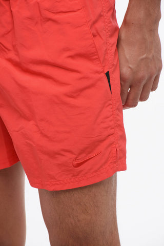 Solid Boxer Swim Shorts with 3 Pockets