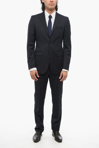 Virgin Wool Suit with Breast Pocket