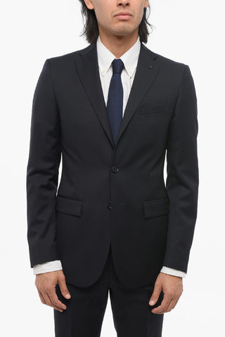 Virgin Wool Suit with Breast Pocket