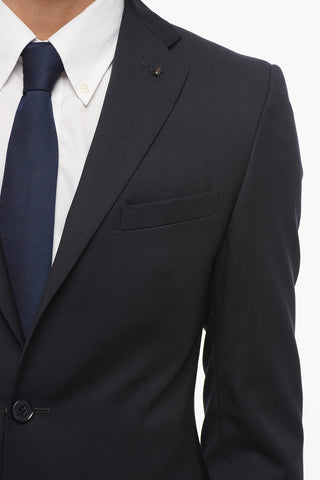 Virgin Wool Suit with Breast Pocket