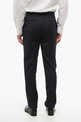 Virgin Wool Suit with Breast Pocket