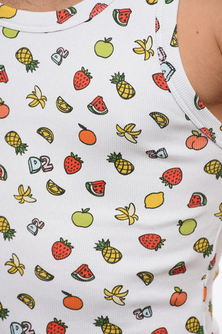 Ribbed Cotton Blend FRUITY Tank Top