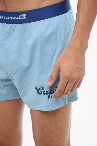 Stretch Cotton CUPID'S CLUB Boxer with Logoed Waistband