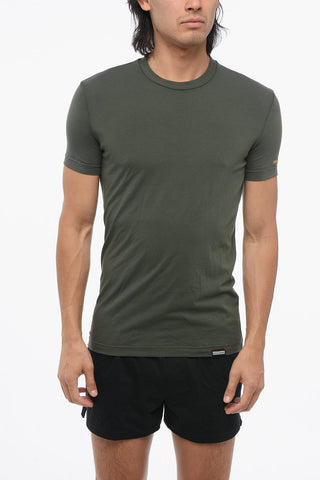 Crew Neck Cotton Blend T-Shirt
