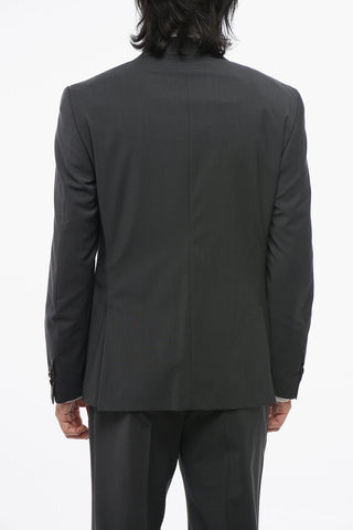 CC COLLECTION Virgin Wool Two-Button Suit With Two Vents and Notched Lapel