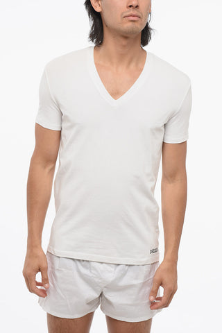 V Neck Stretch Cotton T-Shirt