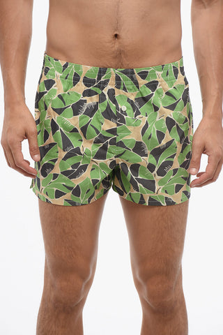 Boxer in Popeline Motivo Vegetale