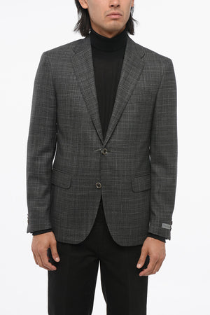 Blazer Monopetto In Misto Lana Con Tasche Ad Aletta