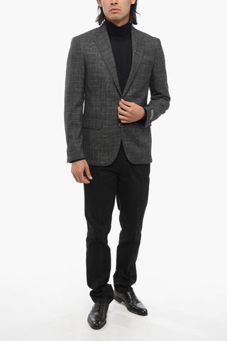 Einreihiger Blazer Aus Wollmischung Mit Klappentaschen