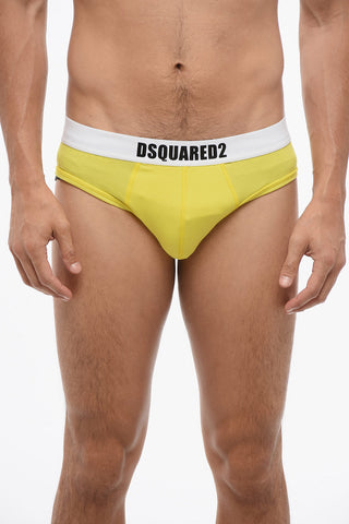 Solid Color Brief With Glitter Logo