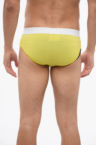Solid Color Brief With Glitter Logo