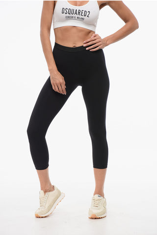 Leggings a Tinta Unita con Elastico in Vita