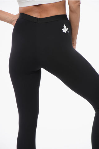 Leggings a Tinta Unita con Elastico in Vita