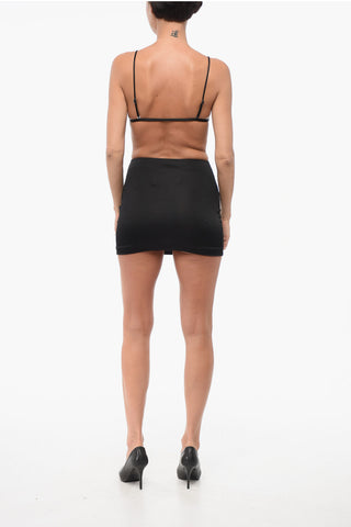Cut Out Mini Dress with Crossed Shoulder Straps